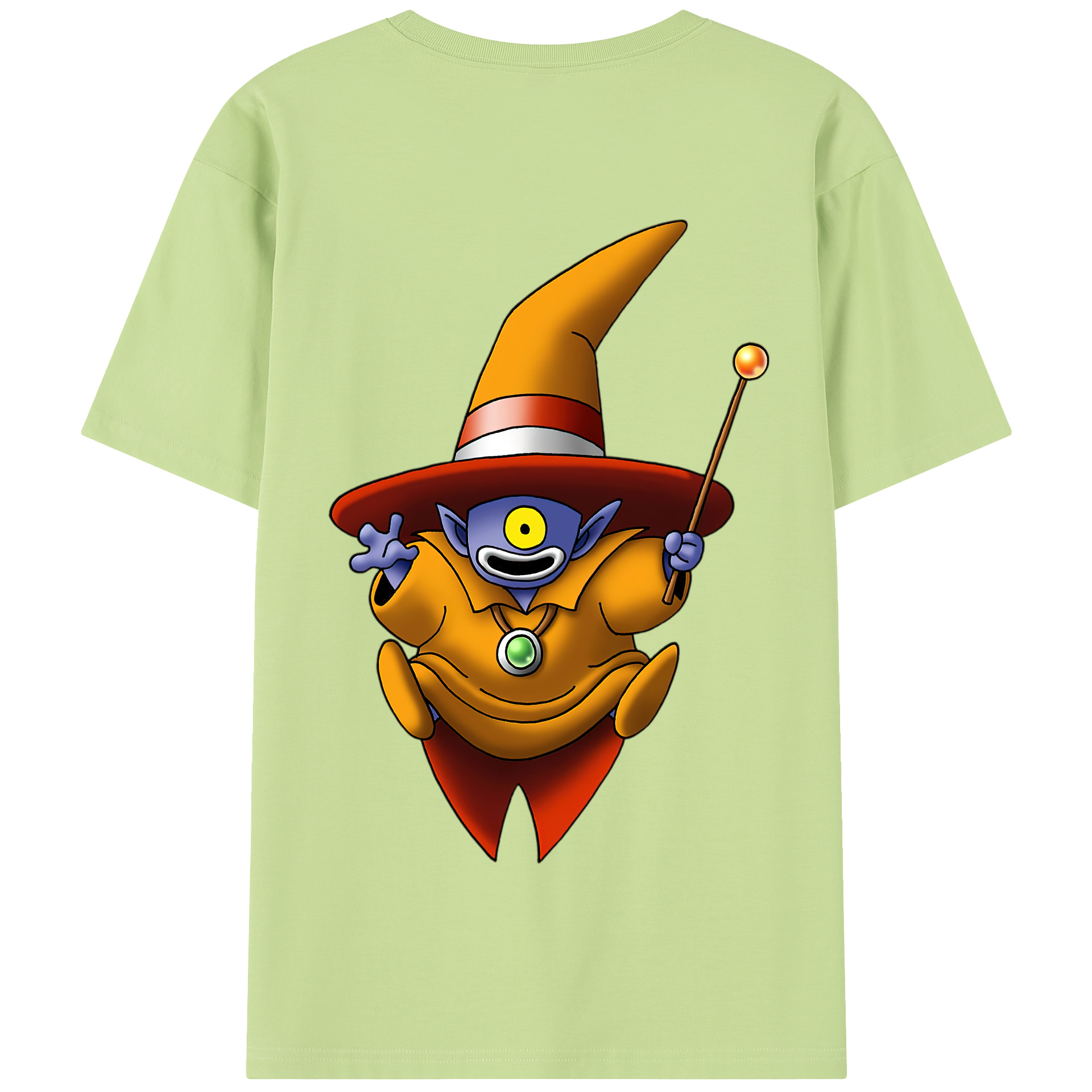 （画像用） ドラゴンクエスト Doragon Kuesuto Dragon Quest 綿100％半袖Tシャツ（背面プリント）